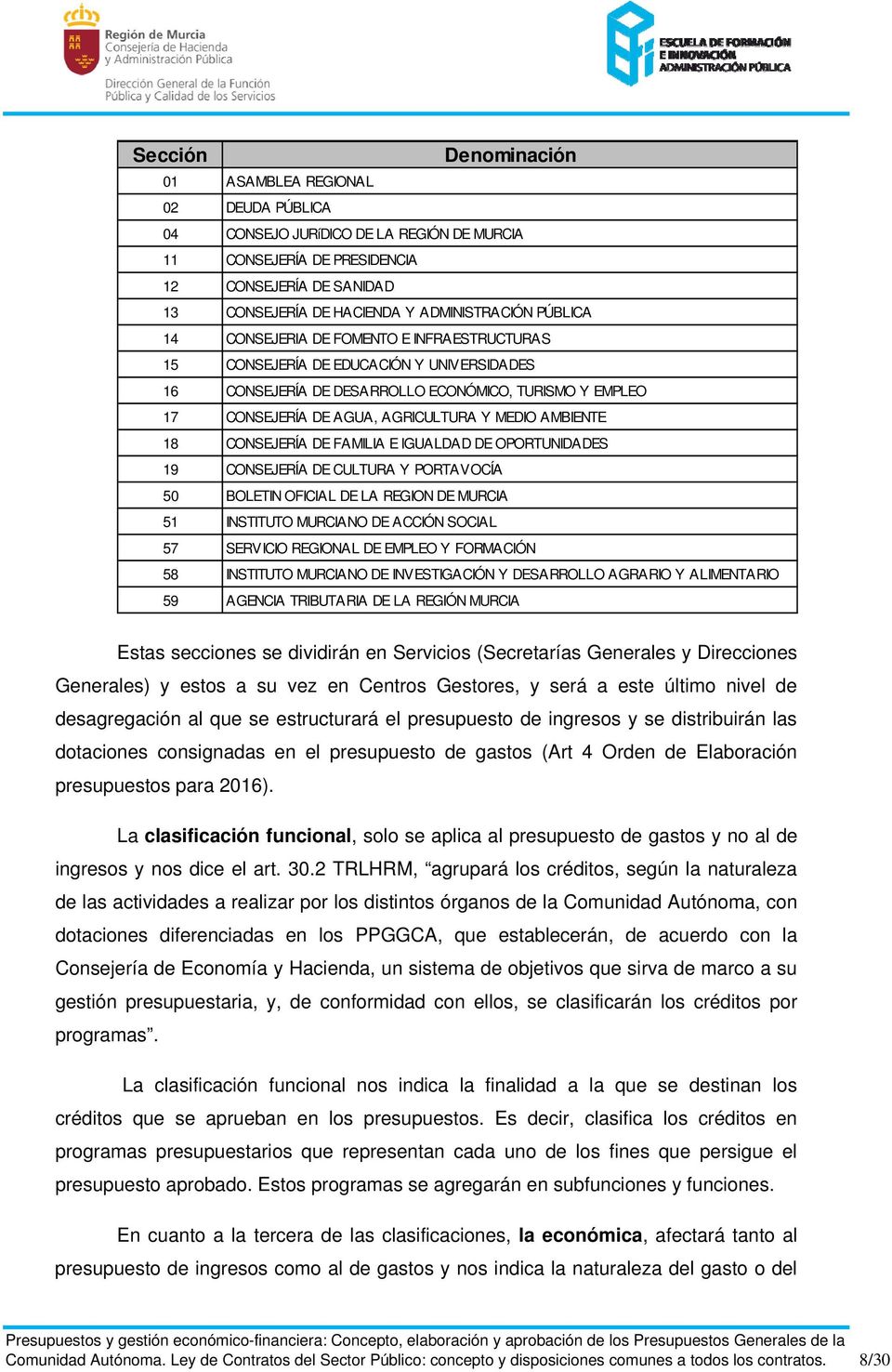 AMBIENTE 18 CONSEJERÍA DE FAMILIA E IGUALDAD DE OPORTUNIDADES 19 CONSEJERÍA DE CULTURA Y PORTAVOCÍA 50 BOLETIN OFICIAL DE LA REGION DE MURCIA 51 INSTITUTO MURCIANO DE ACCIÓN SOCIAL 57 SERVICIO