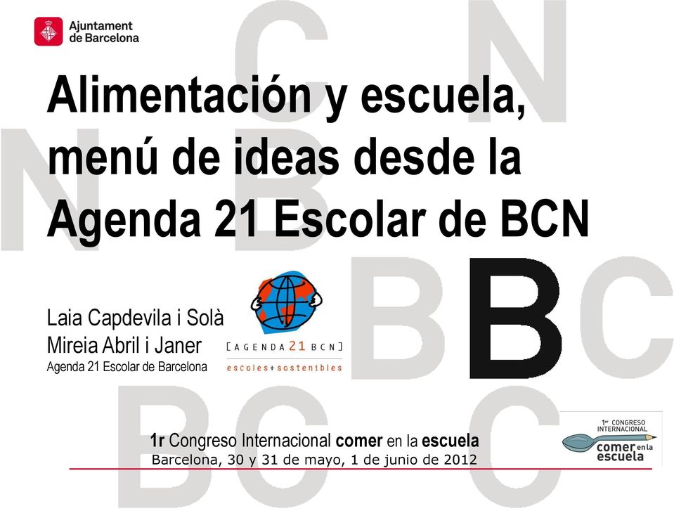 Agenda 21 Escolar de Barcelona 1r Congreso Internacional