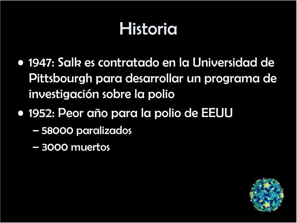 programa de investigación sobre la polio 1952: