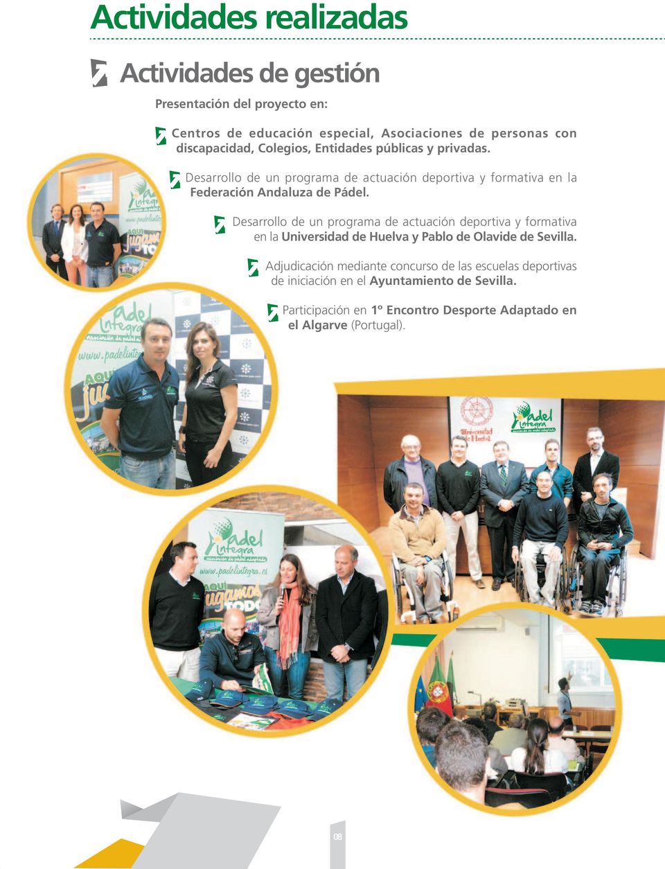 Desarrollo de un programa de actuación deportiva y formativa en la Federación Andaluza de Pádel.
