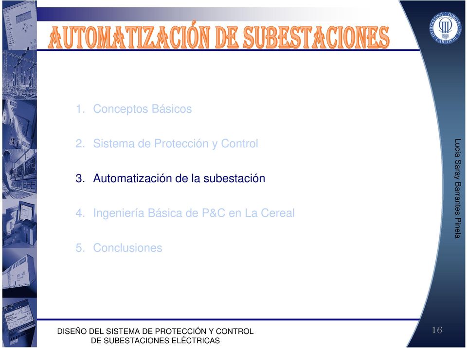 Automatización de la subestación 4.
