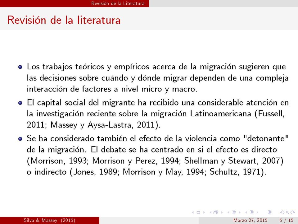 El capital social del migrante ha recibido una considerable atención en la investigación reciente sobre la migración Latinoamericana (Fussell, 2011; Massey y Aysa-Lastra, 2011).