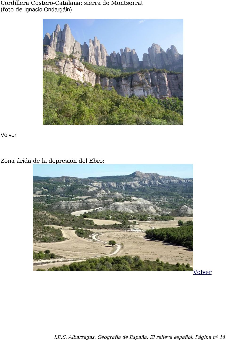 árida de la depresión del Ebro: I.E.S.