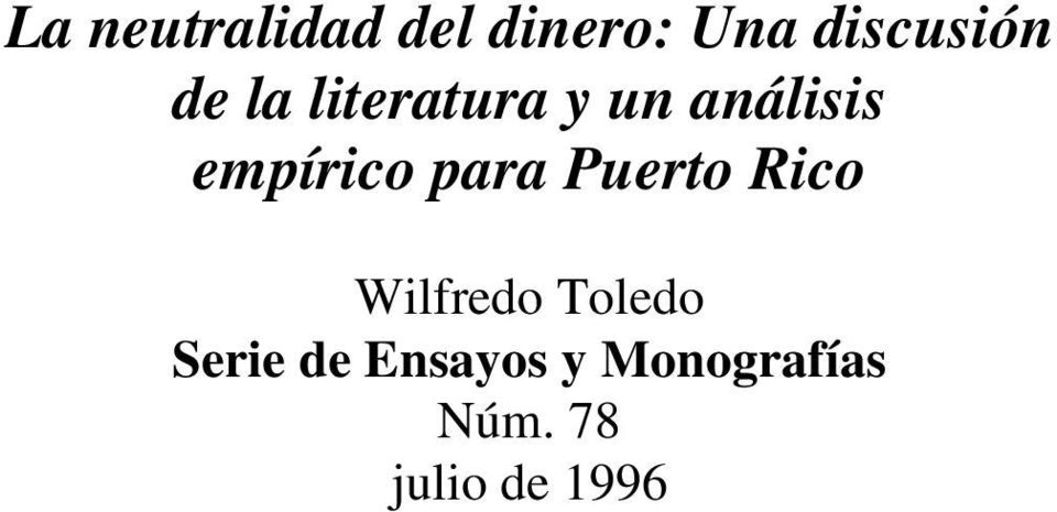 para Puerto Rico Wilfredo Toledo Serie de