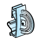 comunicación visual presentar- reclamos Clip stopper para perfil porta etiquetas Medida: 40 x 35mm Esta pinza discreta permite presentar un visual de PLV en al balda de una manera perpendicular.