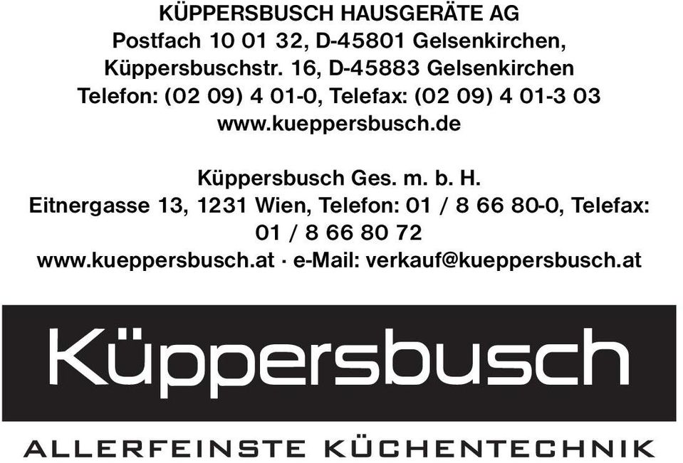 kueppersbusch.de Küppersbusch Ges. m. b. H.
