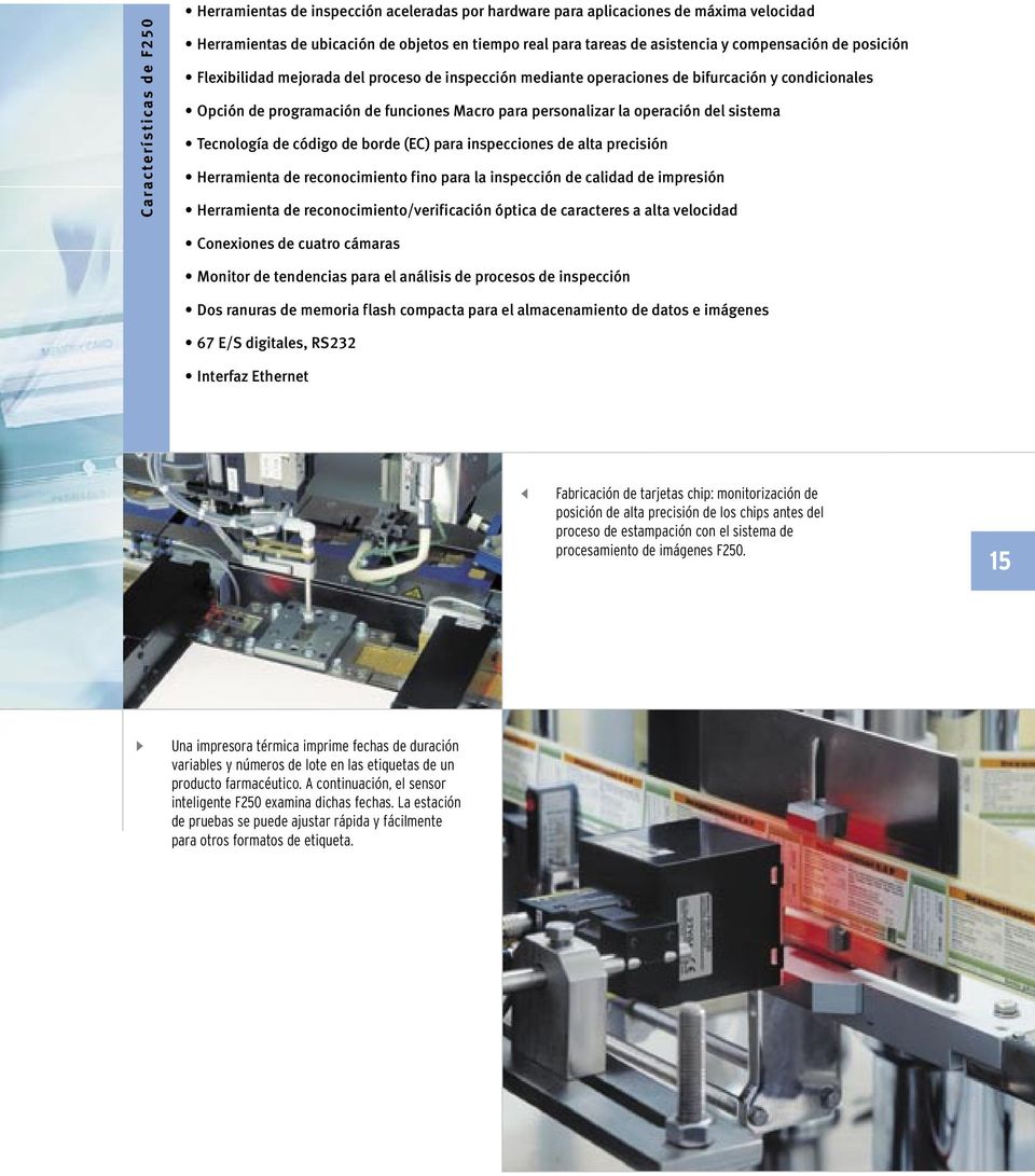 la operación del sistema Tecnología de código de borde (EC) para inspecciones de alta precisión Herramienta de reconocimiento fino para la inspección de calidad de impresión Herramienta de
