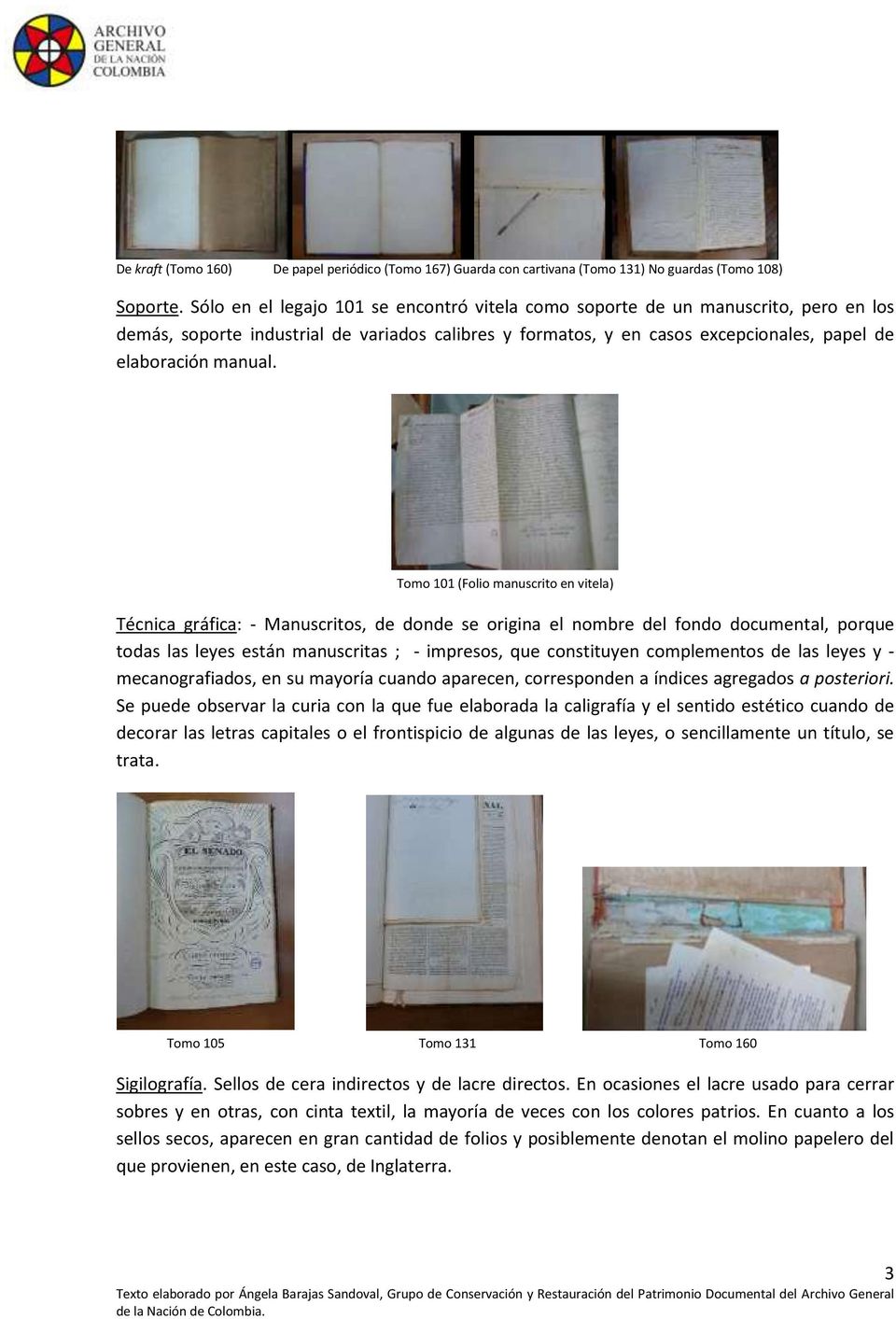 Tomo 101 (Folio manuscrito en vitela) Técnica gráfica: - Manuscritos, de donde se origina el nombre del fondo documental, porque todas las leyes están manuscritas ; - impresos, que constituyen