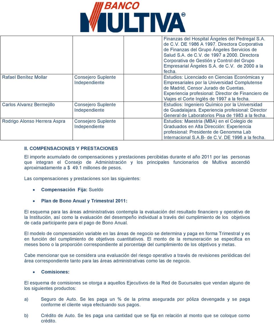 Estudios: Licenciado en Ciencias Económicas y Empresariales por la Universidad Complutense de Madrid, Censor Jurado de Cuentas.