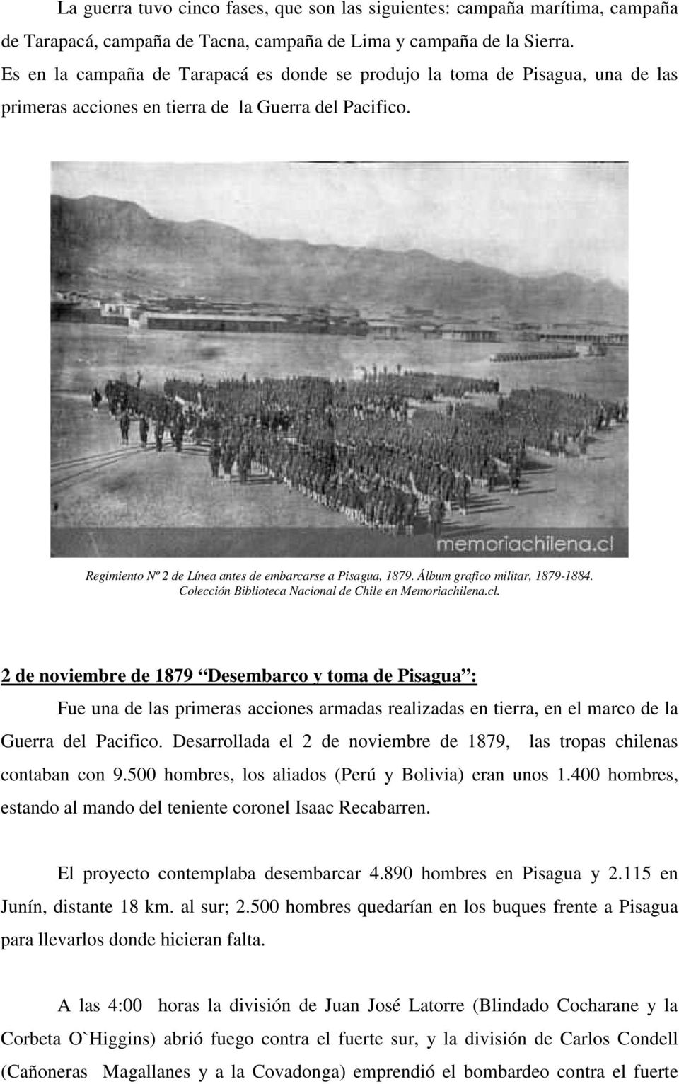 Álbum grafico militar, 1879-1884. Colección Biblioteca Nacional de Chile en Memoriachilena.cl.