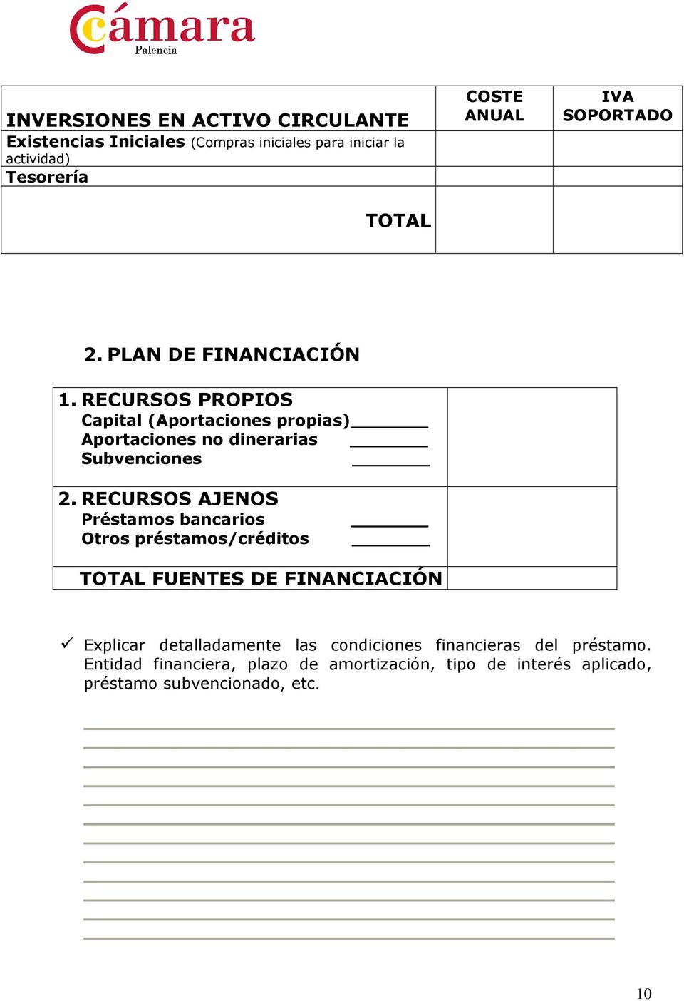 RECURSOS PROPIOS Capital (Aportaciones propias) Aportaciones no dinerarias Subvenciones 2.