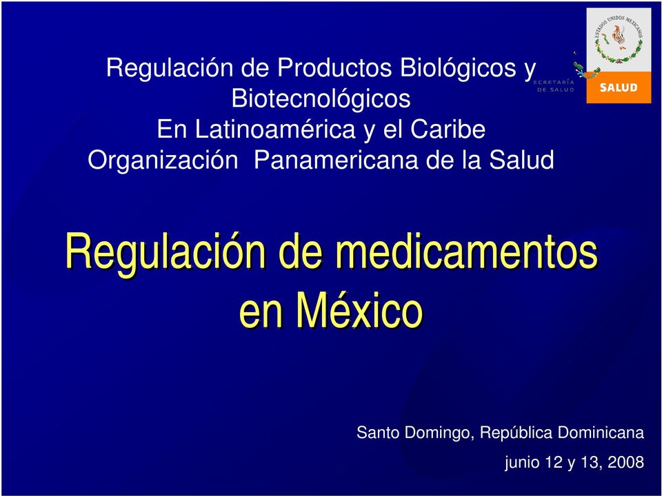 Panamericana de la Salud Regulación n de medicamentos