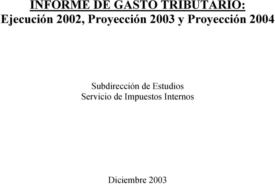Proyección 2004 Subdirección de