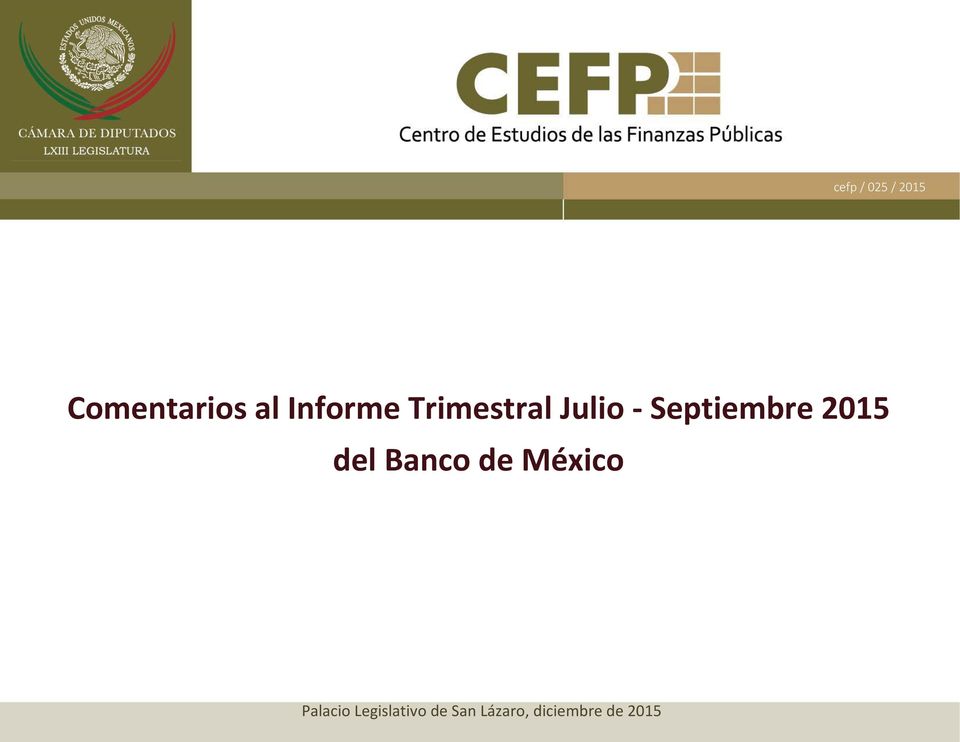 Septiembre 2015 del Banco de México