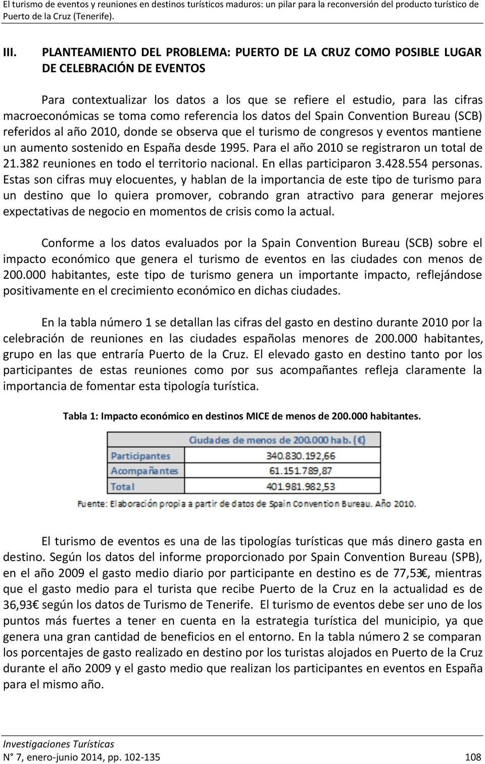 referencia los datos del Spain Convention Bureau (SCB) referidos al año 2010, donde se observa que el turismo de congresos y eventos mantiene un aumento sostenido en España desde 1995.