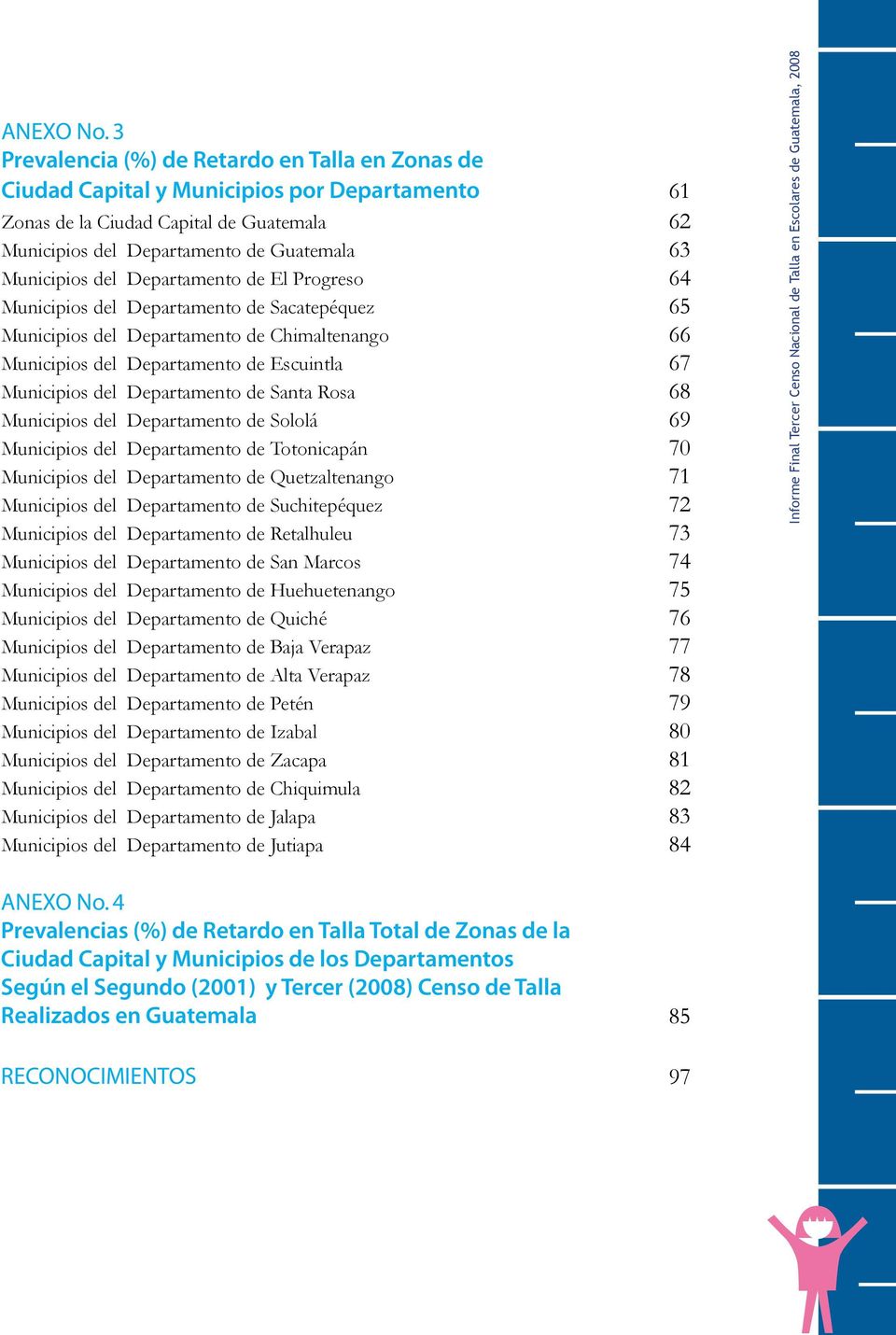 Departamento de El Progreso 64 Municipios del Departamento de Sacatepéquez 65 Municipios del Departamento de Chimaltenango 66 Municipios del Departamento de Escuintla 67 Municipios del Departamento