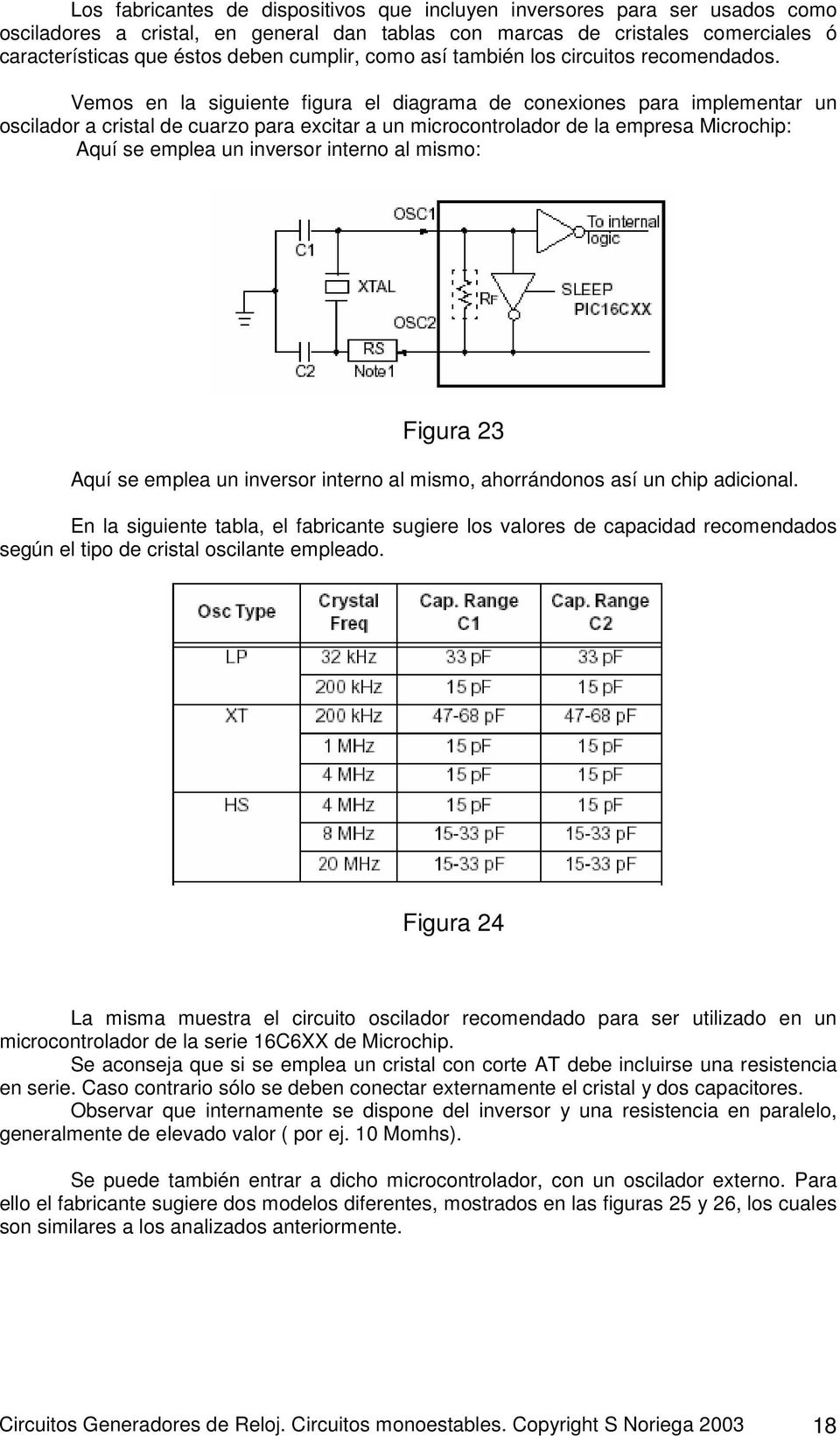 Vemos en la siguiente figura el diagrama de conexiones para implementar un oscilador a cristal de cuarzo para excitar a un microcontrolador de la empresa Microchip: Aquí se emplea un inversor interno