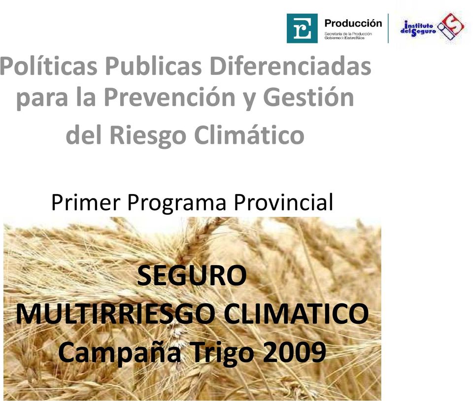 Climático Primer Programa Provincial