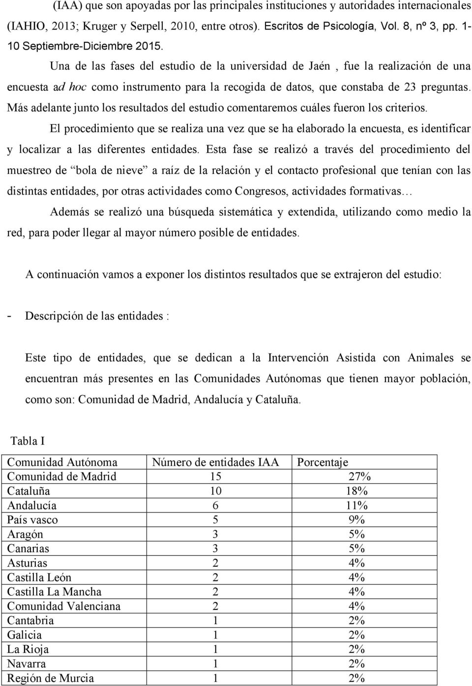 Una de las fases del estudio de la universidad de Jaén, fue la realización de una encuesta ad hoc como instrumento para la recogida de datos, que constaba de 23 preguntas.
