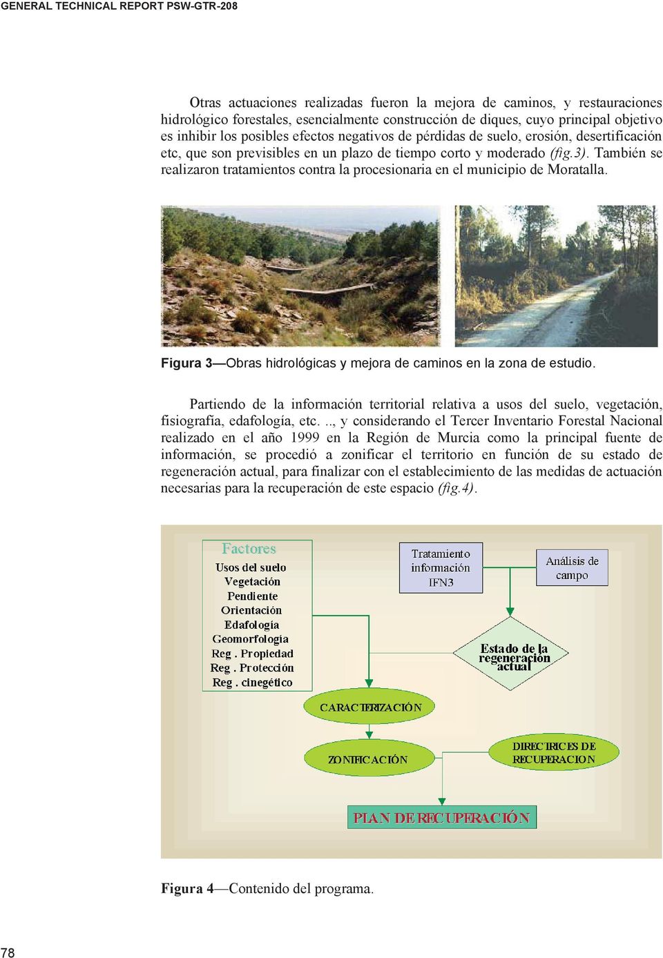 También se realizaron tratamientos contra la procesionaria en el municipio de Moratalla. Figura 3 Obras hidrológicas y mejora de caminos en la zona de estudio.