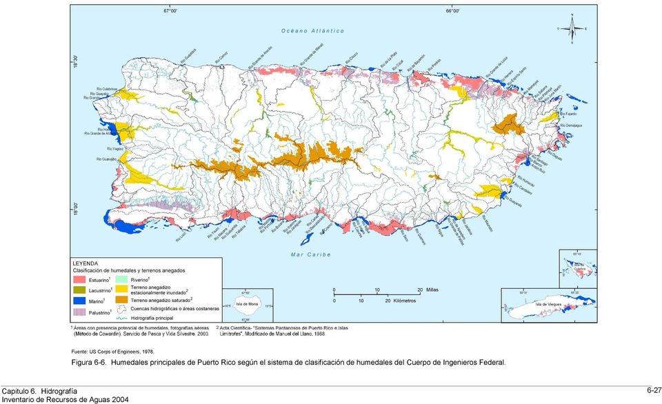 Humedales principales de Puerto Rico según