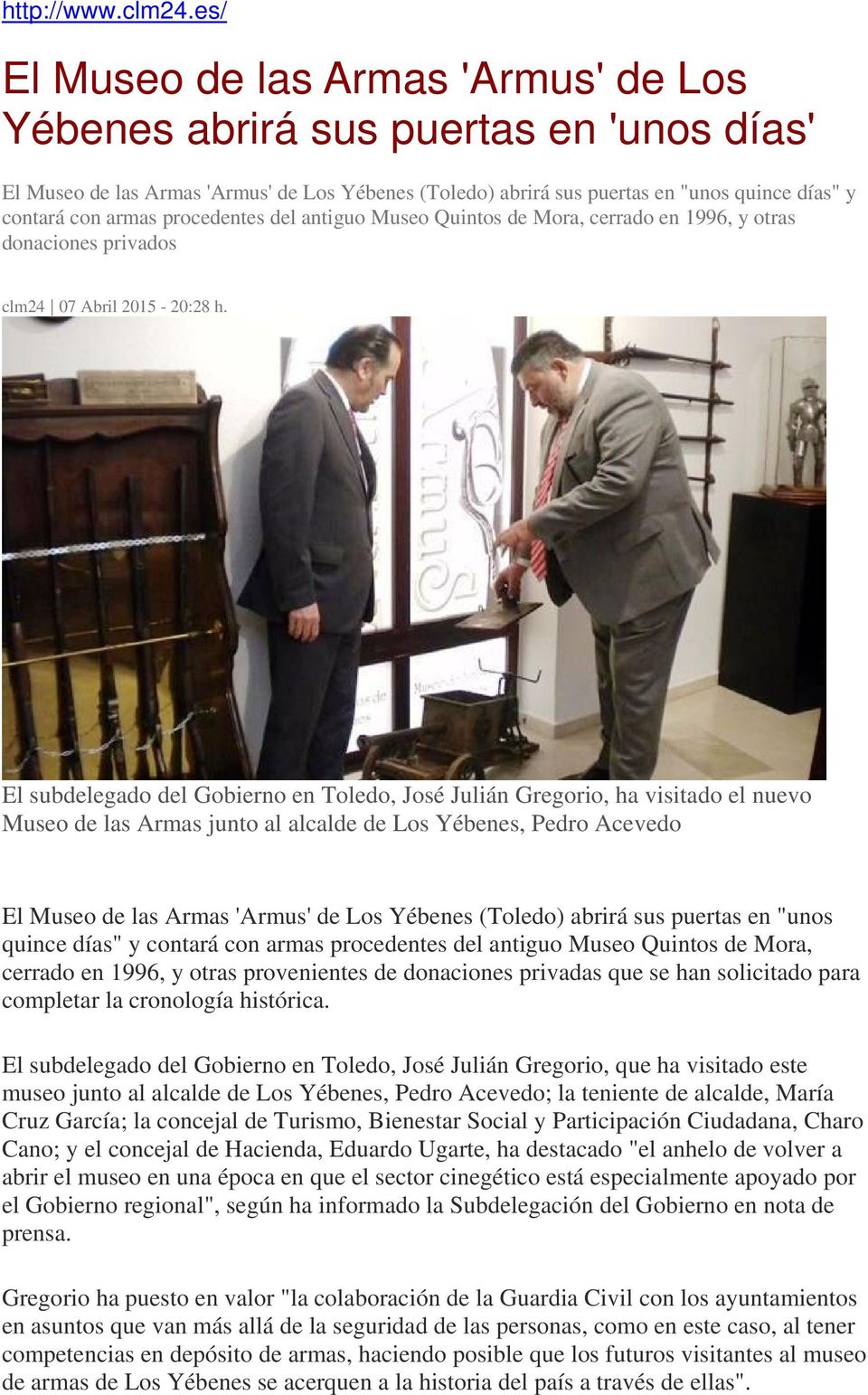 procedentes del antiguo Museo Quintos de Mora, cerrado en 1996, y otras donaciones privados clm24 07 Abril 2015-20:28 h.