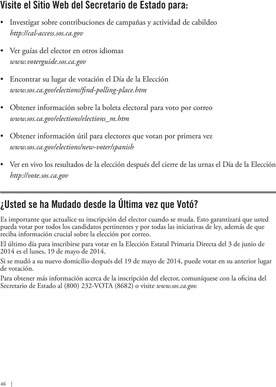 htm Obtener información útil para electores que votan por primera vez www.sos.ca.