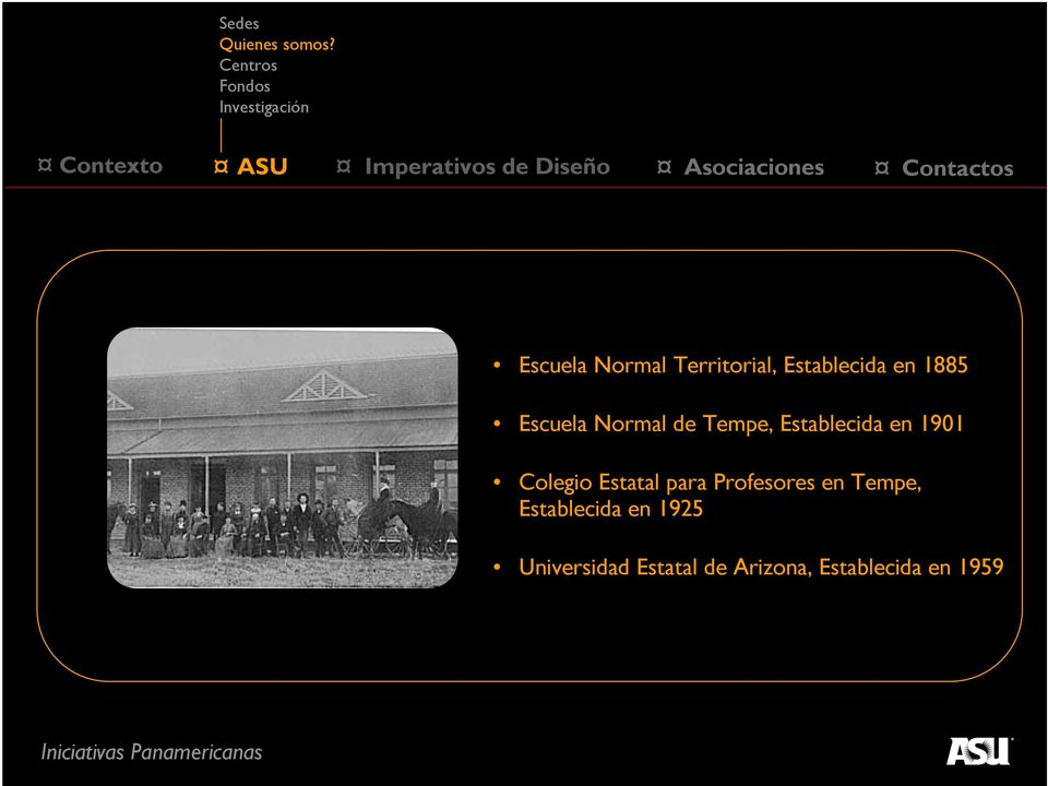 Contactos Escuela Normal Territorial, Establecida en 1885 Escuela Normal de