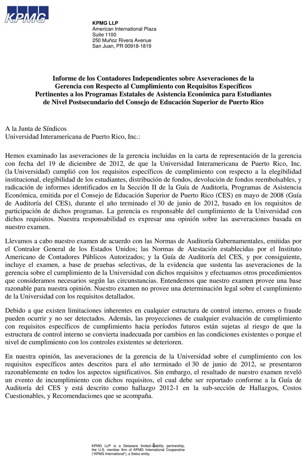 Junta de Síndicos Universidad Interamericana de Puerto Rico, Inc.