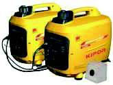 GENERADORES Generadores eléctricos Inverter KIPOR KAMA con motor de 4 tiempos. Encendido electrónico y arranque manual. Salida monofasica de 230 V 50 khz.