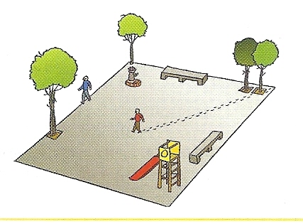 ˆ PÁGINA 4, EJERCICIO 79 Un parque cuadrado tiene 50 m de lado. Dos personas pasean a la misma velocidad, una por el perímetro del cuadrado y la otra recorriendo una diagonal.