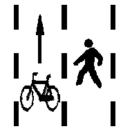 El símbolo ciclista se deberá dibujar en el inicio de la vía ciclista y a intervalos regulares (cada 250m). Señalización Horizontal sobre Pavimento.