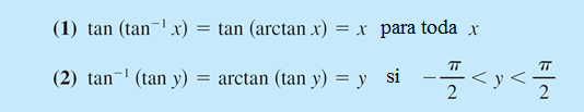 Properties de la función tangente inverso Tal como ocurrió con