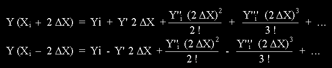 (8) Si desarrollamos la serie de Taylor respecto a Xi para obtener expresiones correspondientes a Y = f(x) en y, respectivamente, obtenemos: (9) Restando la primera ec.