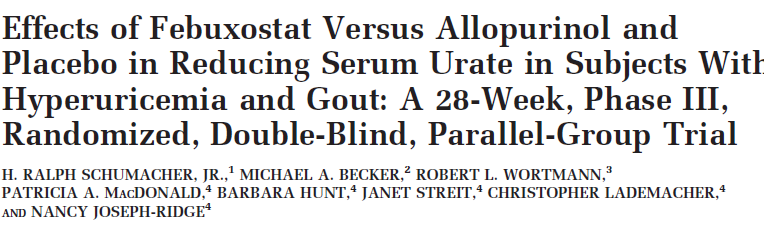 -1072 pacientes con AU >8 mg/dl -Función renal normal o disminuida (Cr:1.