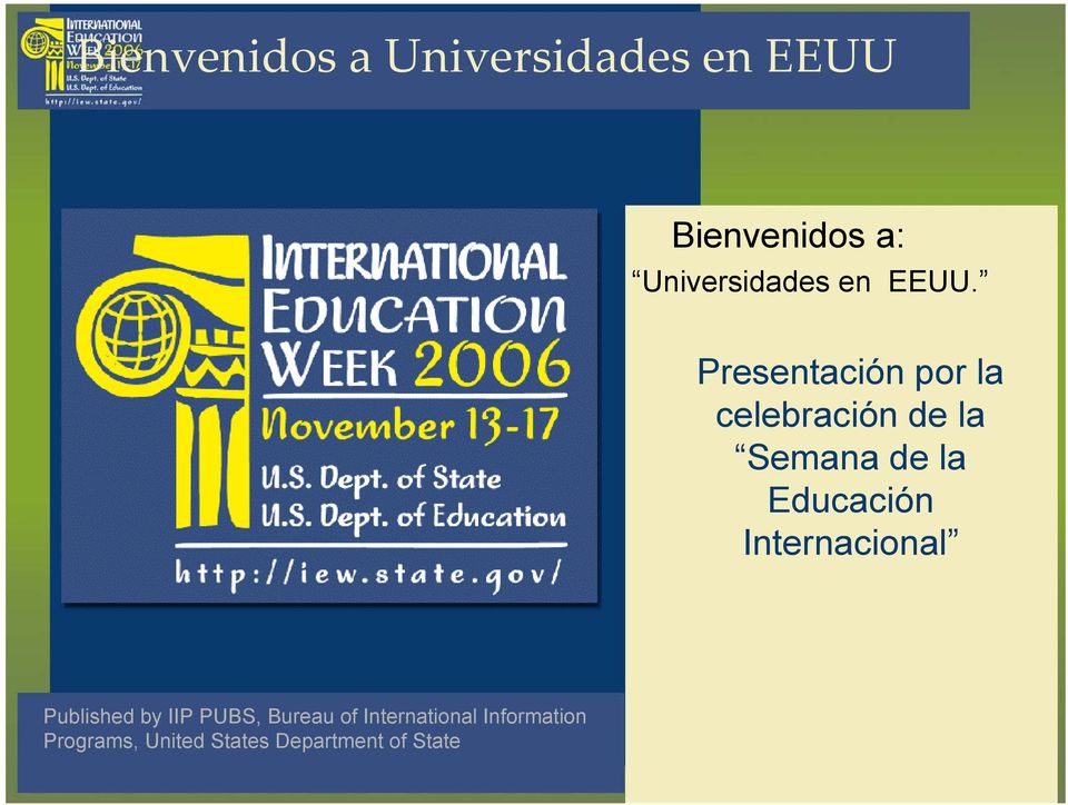 Presentación por la celebración de la Semana de la Educación
