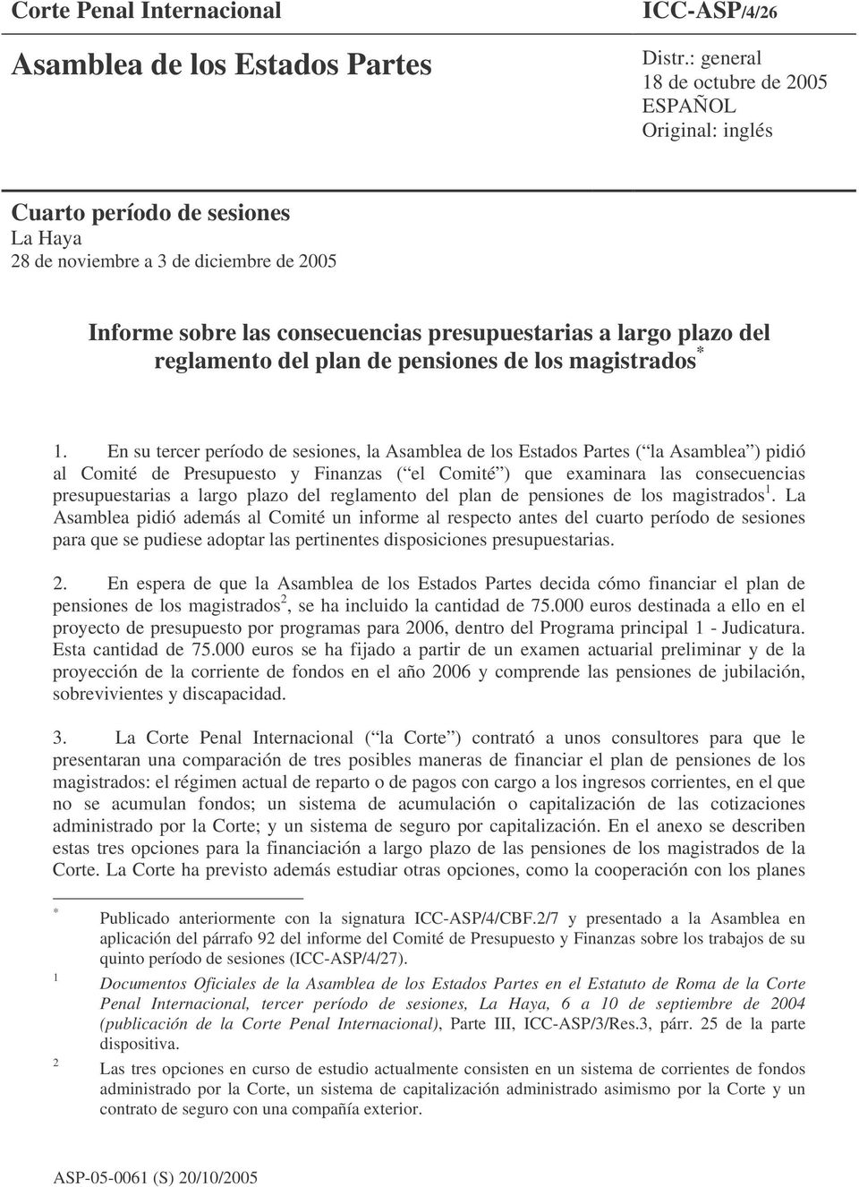 reglamento del plan de pensiones de los magistrados * 1.