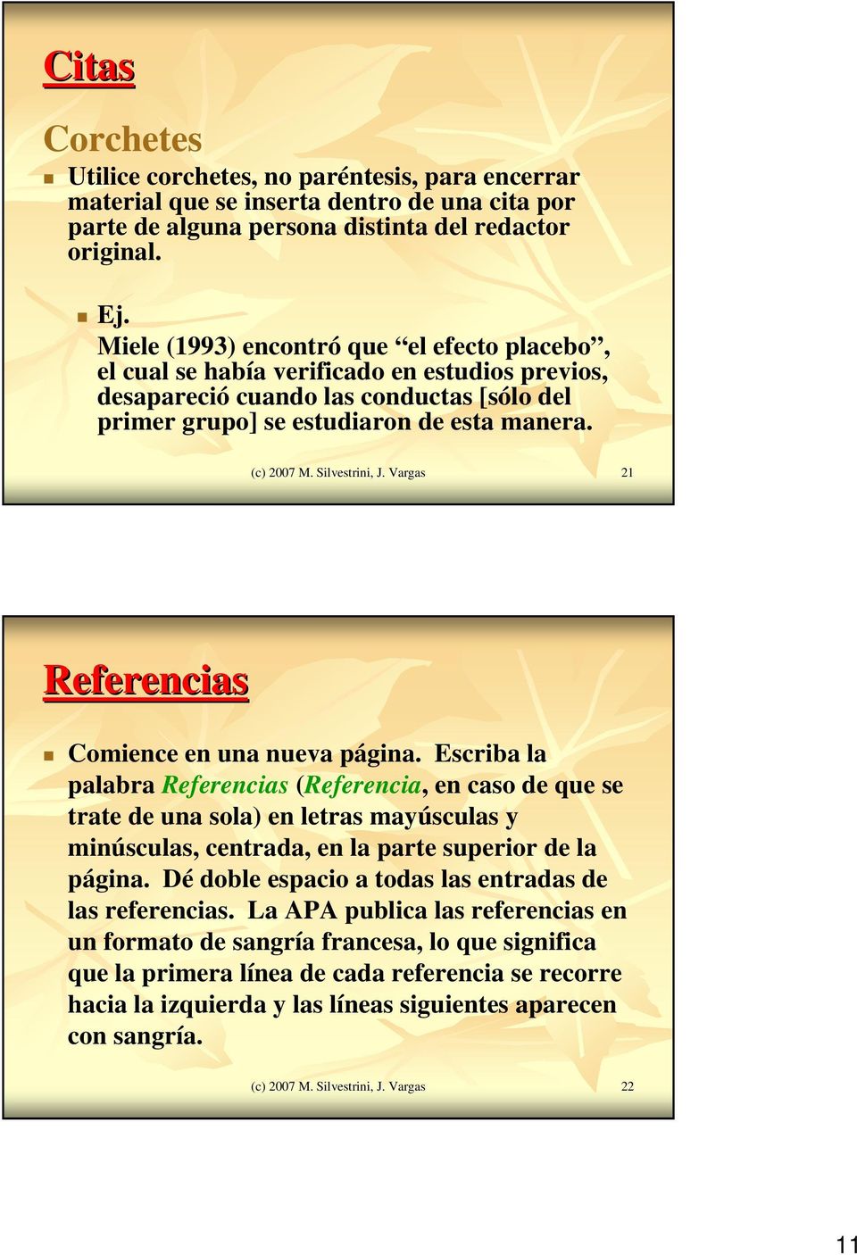 Silvestrini, J. Vargas 21 Referencias Comience en una nueva página.