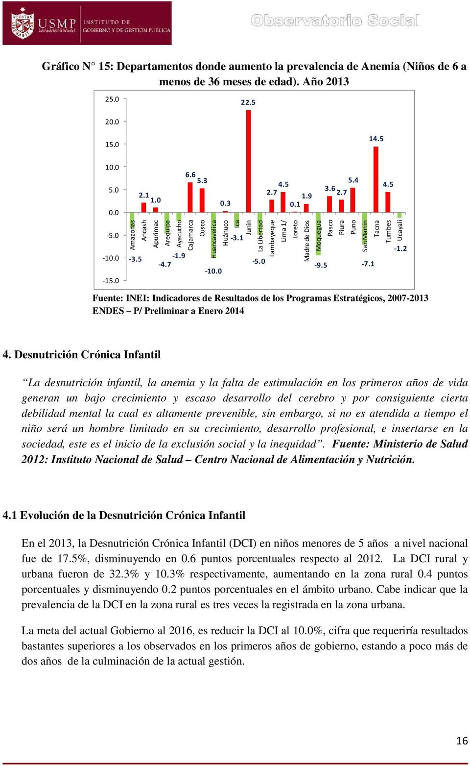 0 Fuente: INEI: Indicadores de Resultados de los Programas Estratégicos, 2007-2013 ENDES P/ Preliminar a Enero 2014 Lambayeque Lima 1/ Loreto Madre de Dios Moquegua -9.