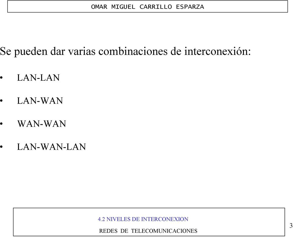 interconexión: LAN-LAN