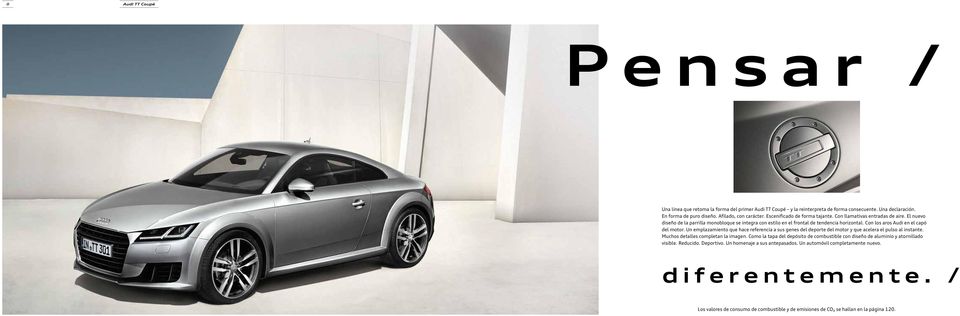 El nuevo diseño de la parrilla monobloque se integra con estilo en el frontal de tendencia horizontal. Con los aros Audi en el capó del motor.