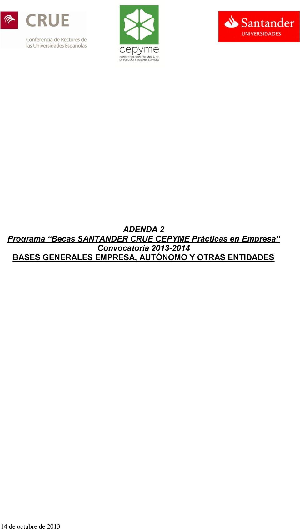 2013-2014 BASES GENERALES EMPRESA,