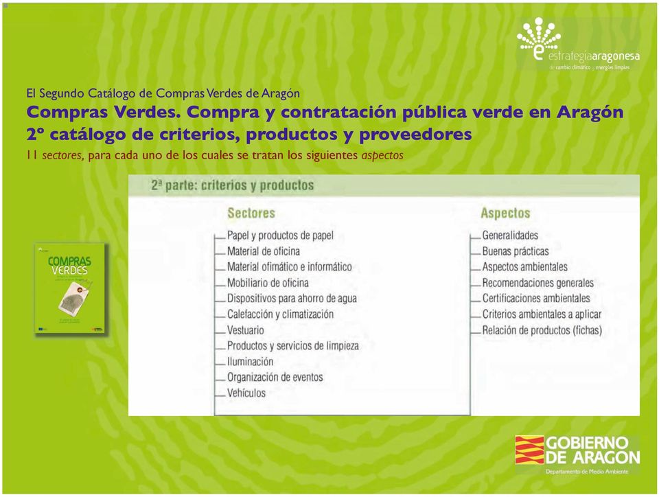 Compra y contratación pública verde en Aragón 2º catálogo