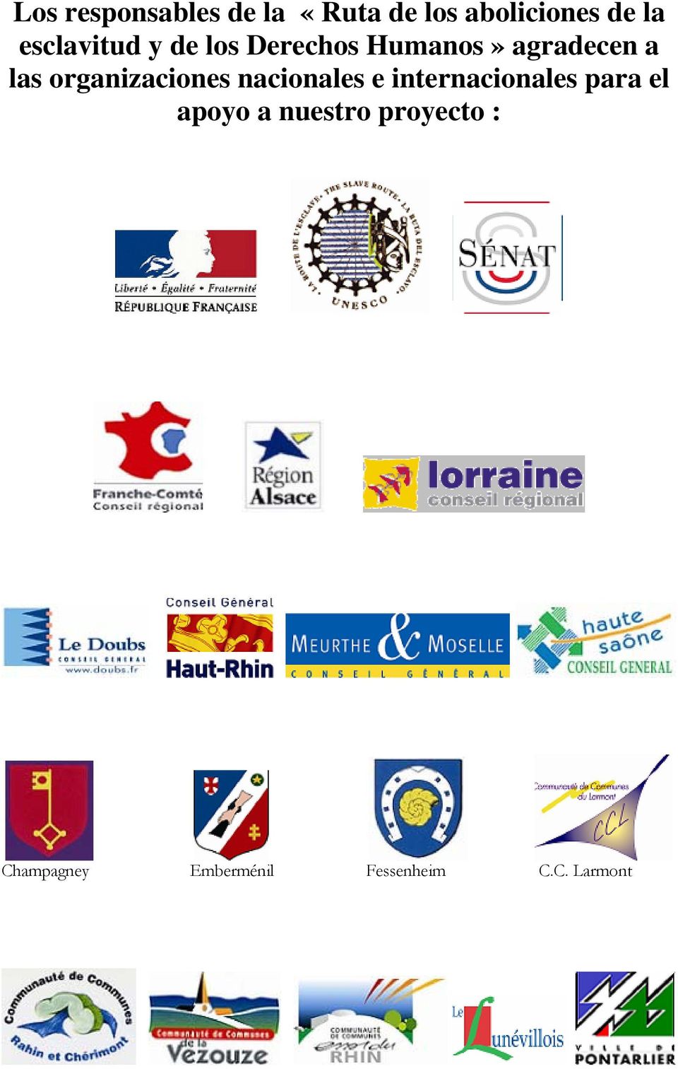 organizaciones nacionales e internacionales para el apoyo