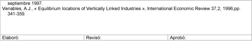 Linked Industries», International Economic