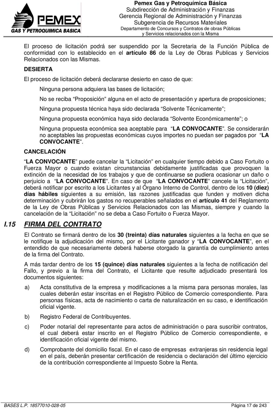 Ley de Obras Publicas y Servicios Relacionados con las Mismas.