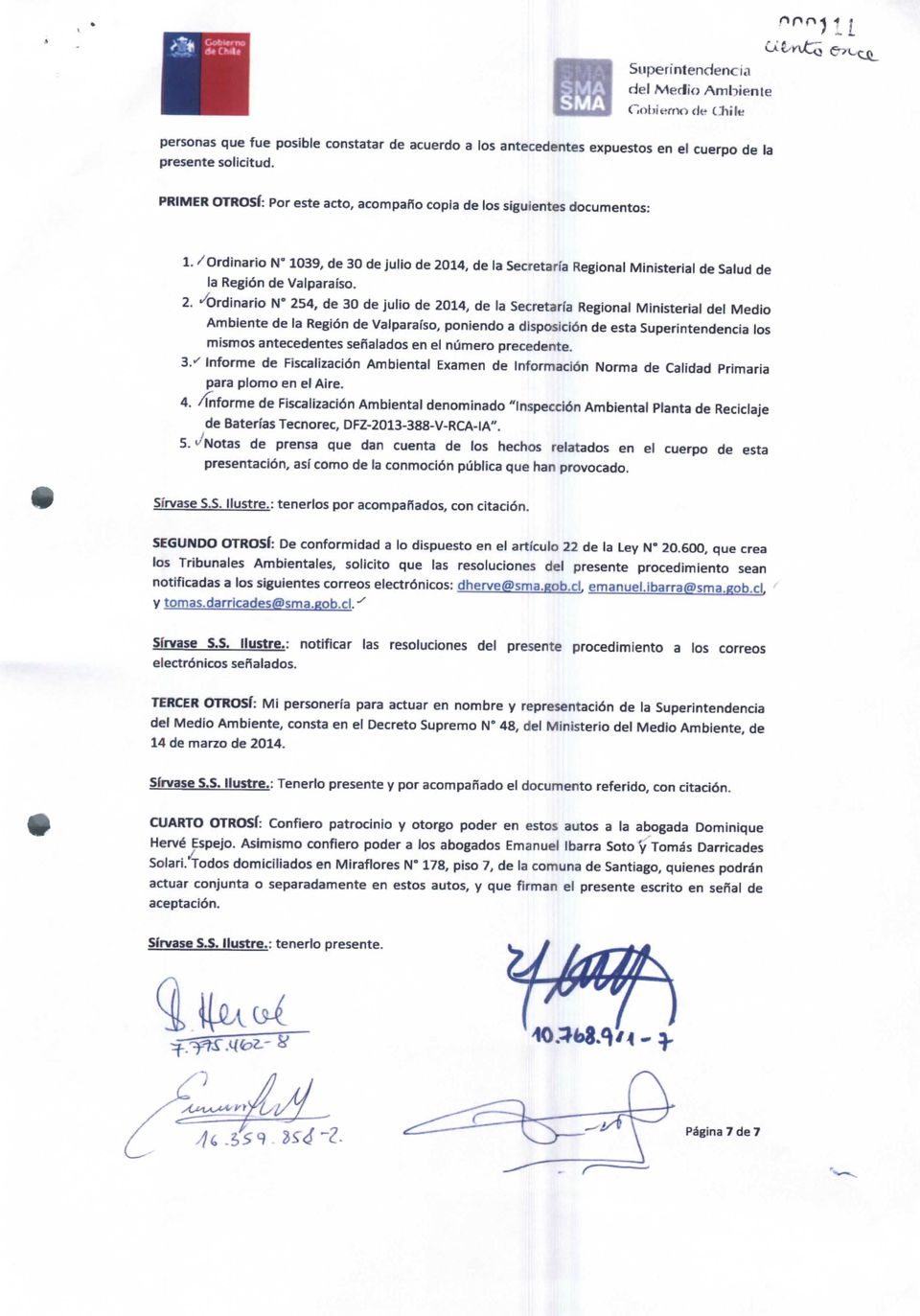 14, de la Secretaría Regional Ministerial de Salud de la Región de Valparaíso. 2.