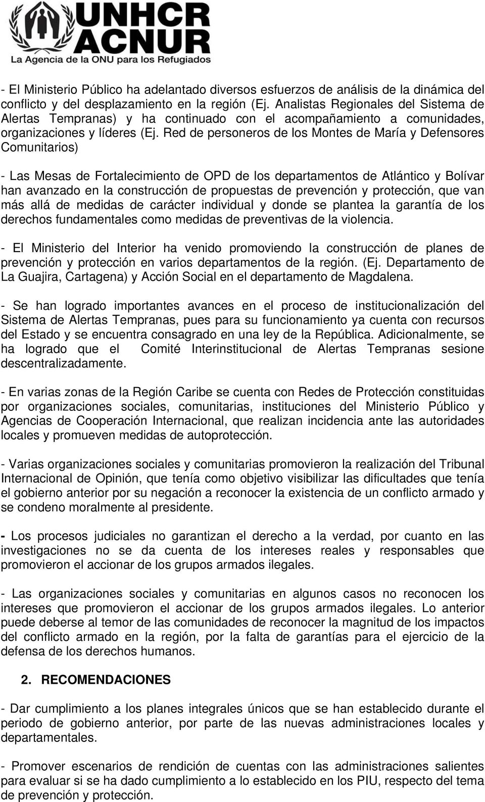 Red de personeros de los Montes de María y Defensores Comunitarios) - Las Mesas de Fortalecimiento de OPD de los departamentos de Atlántico y Bolívar han avanzado en la construcción de propuestas de