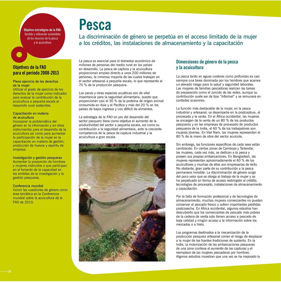 derechos de la mujer como indicador para evaluar la contribución de la acuicultura a pequeña escala al desarrollo rural sostenible.