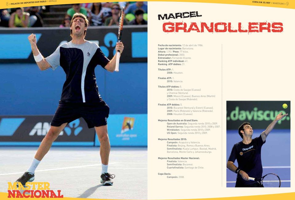 2009: Moscú (Cuevas), Buenos Aires (Martín) y Costa do Sauipe (Robredo). Finales ATP dobles: 5. 2010: Bucarest (Ventura) y Estoril (Cuevas). 2009: París (Robredo) y Valencia (Robredo).